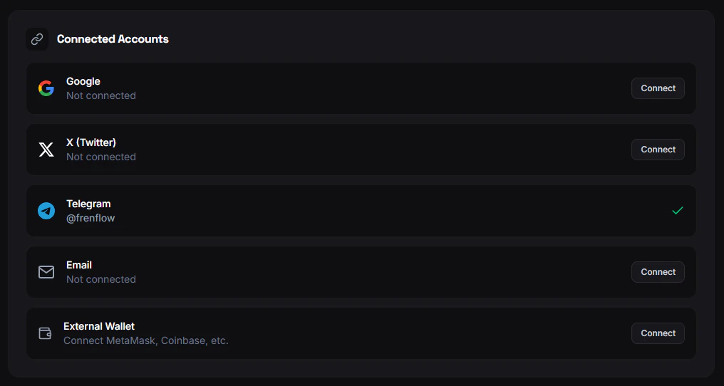 Profile Linked Accounts