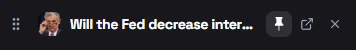 Pinned Market Widget