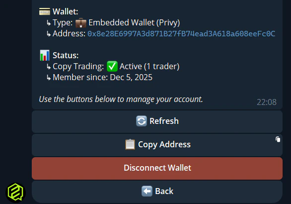 Unlink Telegram account