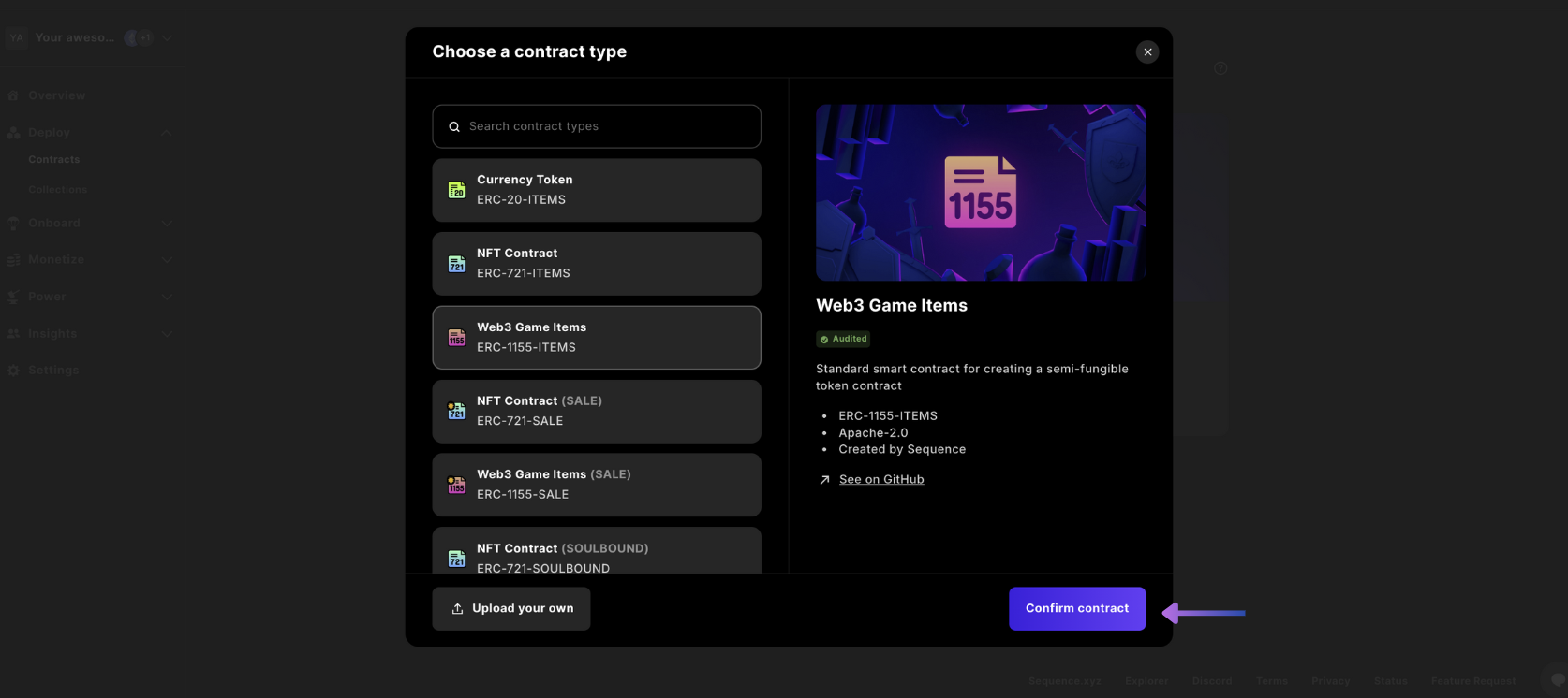 tipo de contrato elegido