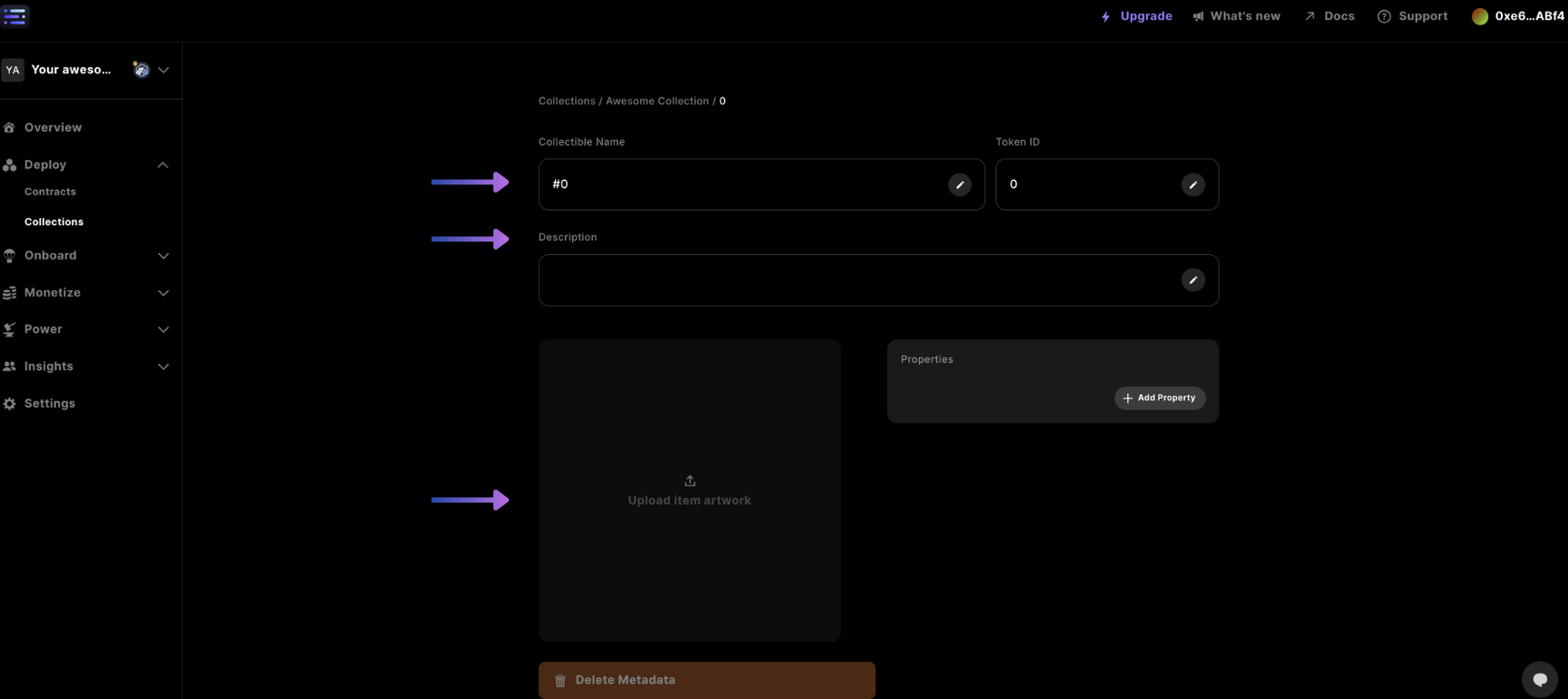 actualizar detalles del coleccionable