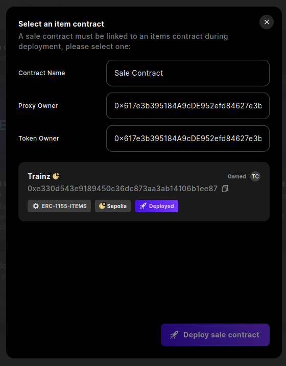 Implementar contrato de venta