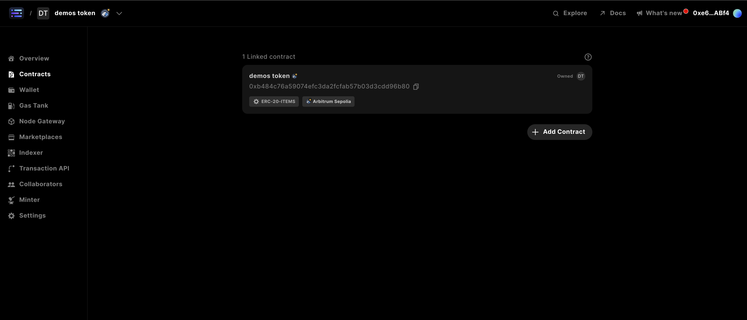 seleccionar contrato