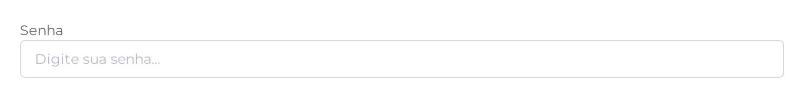 Campo Senha