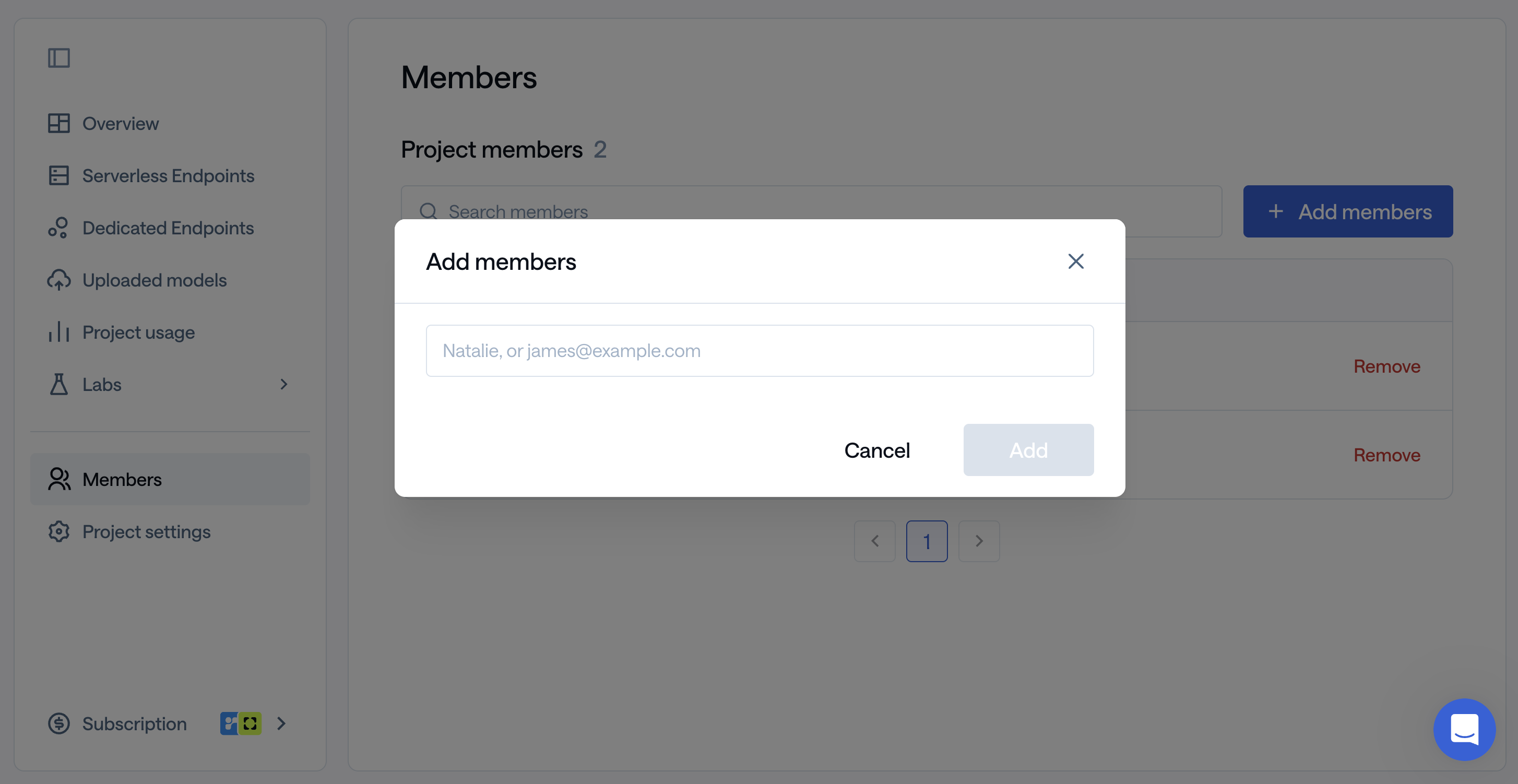Add Project Members