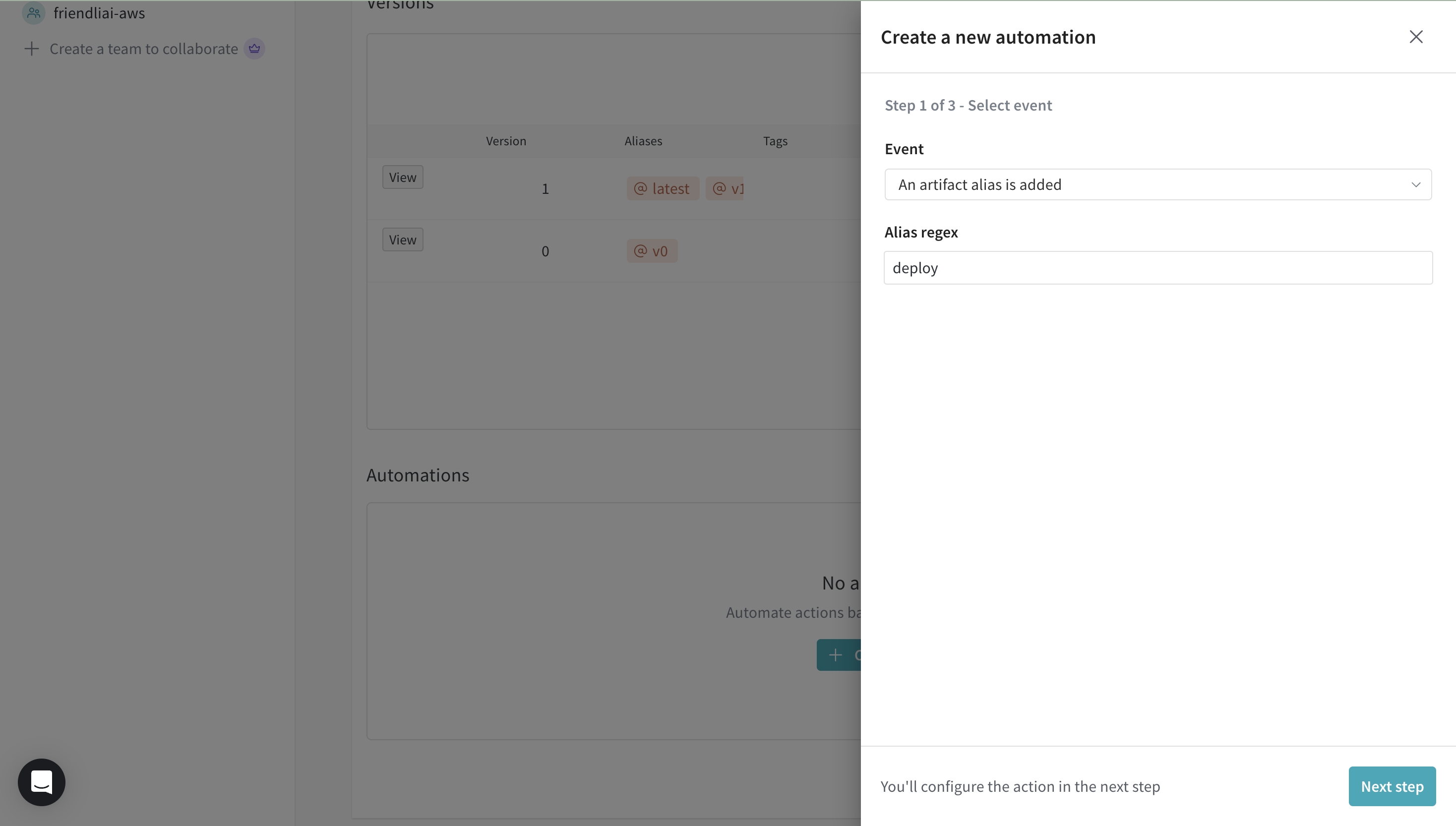 Add an alias from Weights & Biases