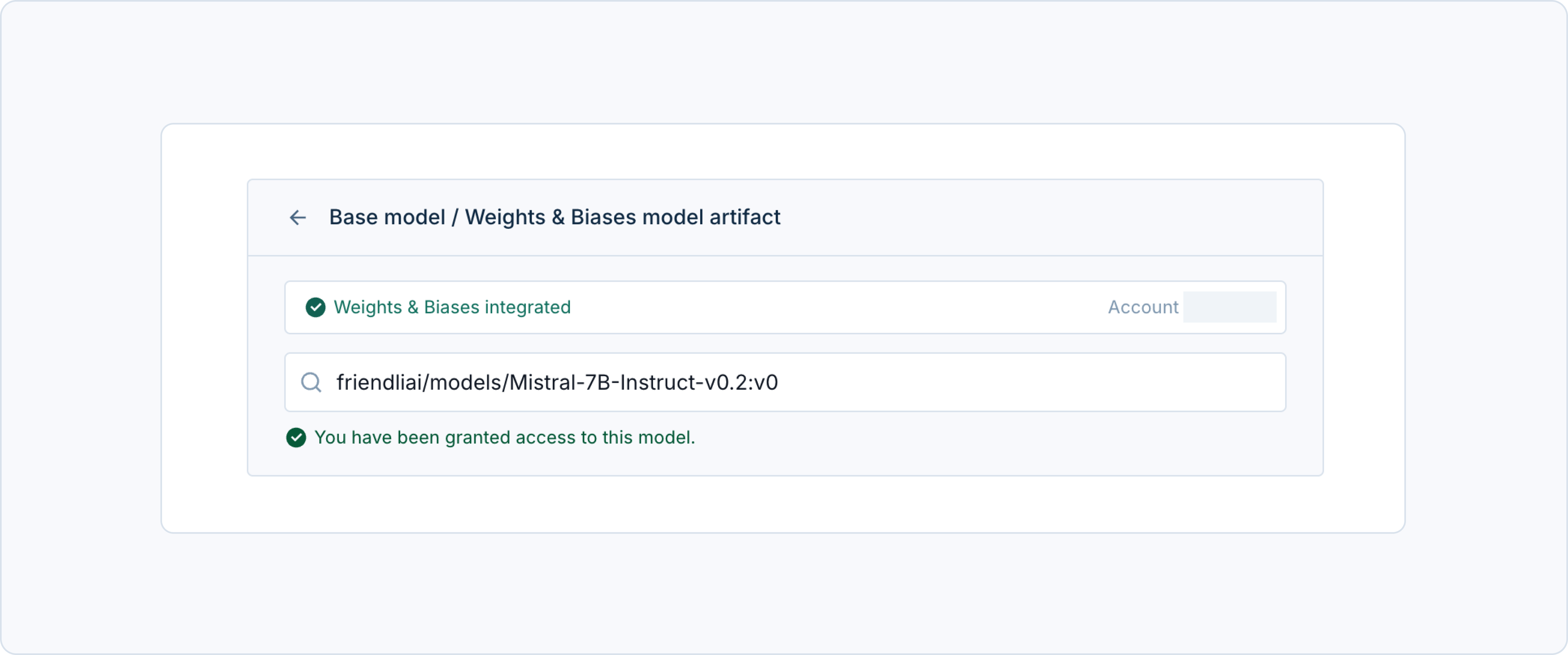 W&B artifact as a model