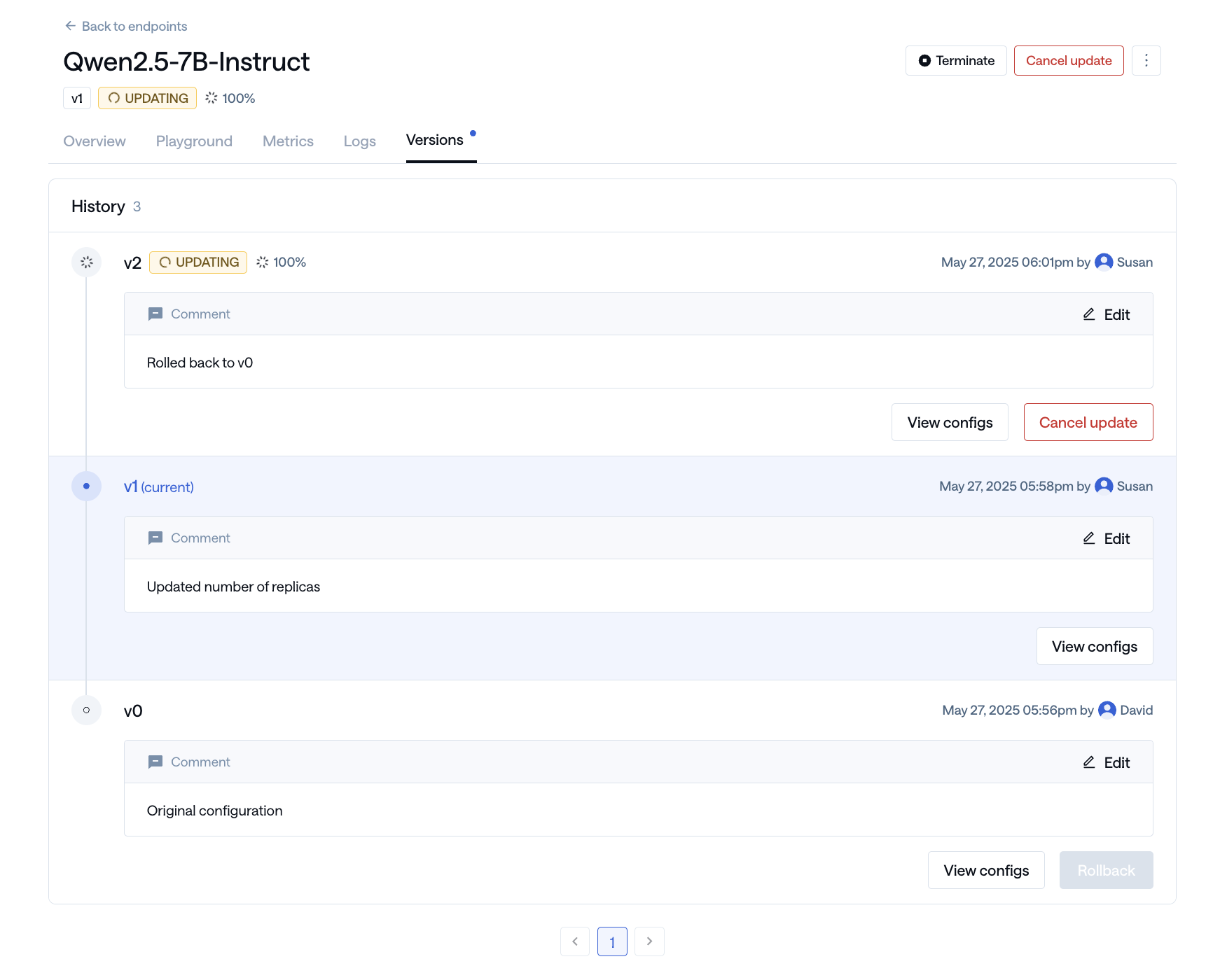 Applying version v2