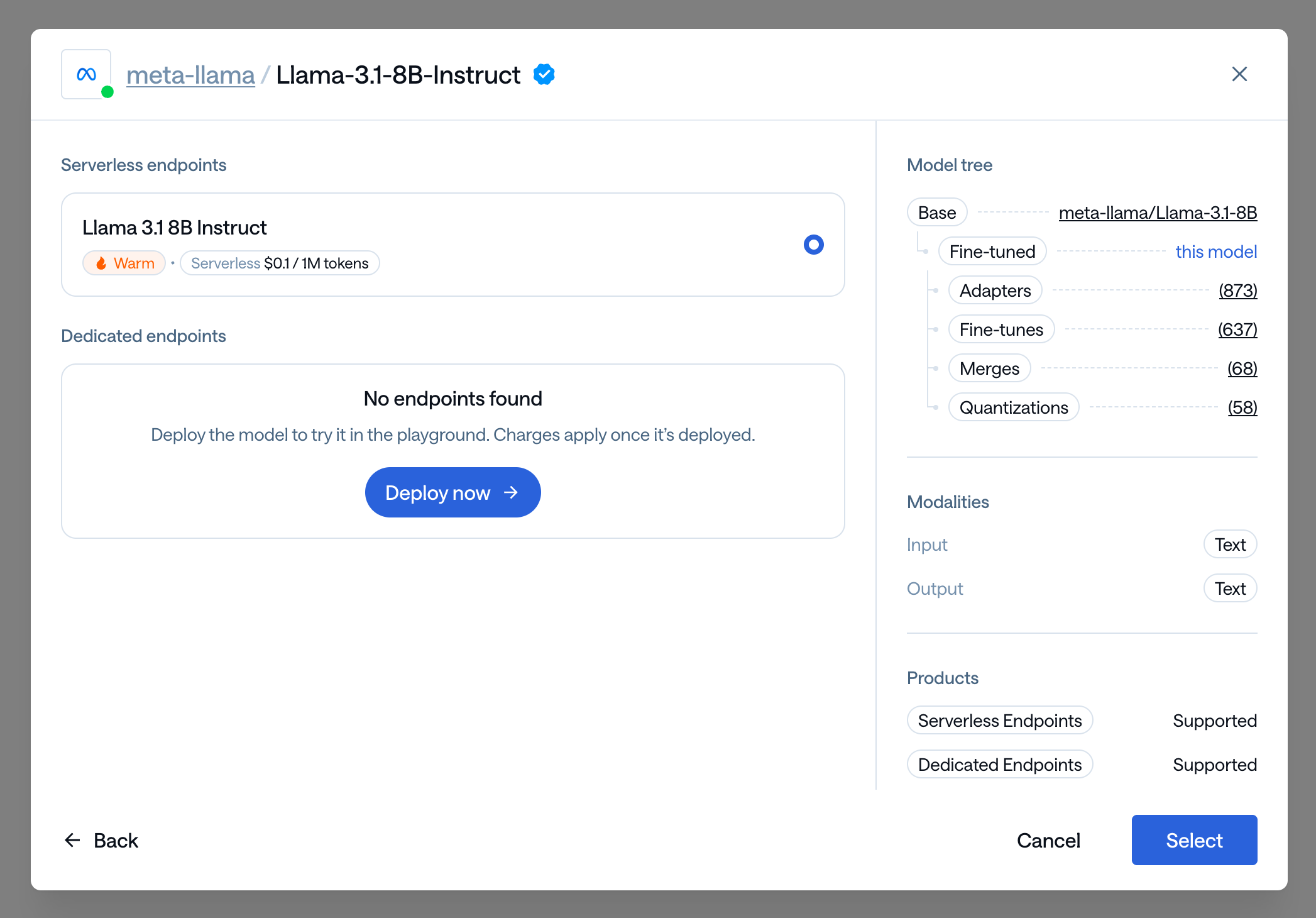 Select Endpoint