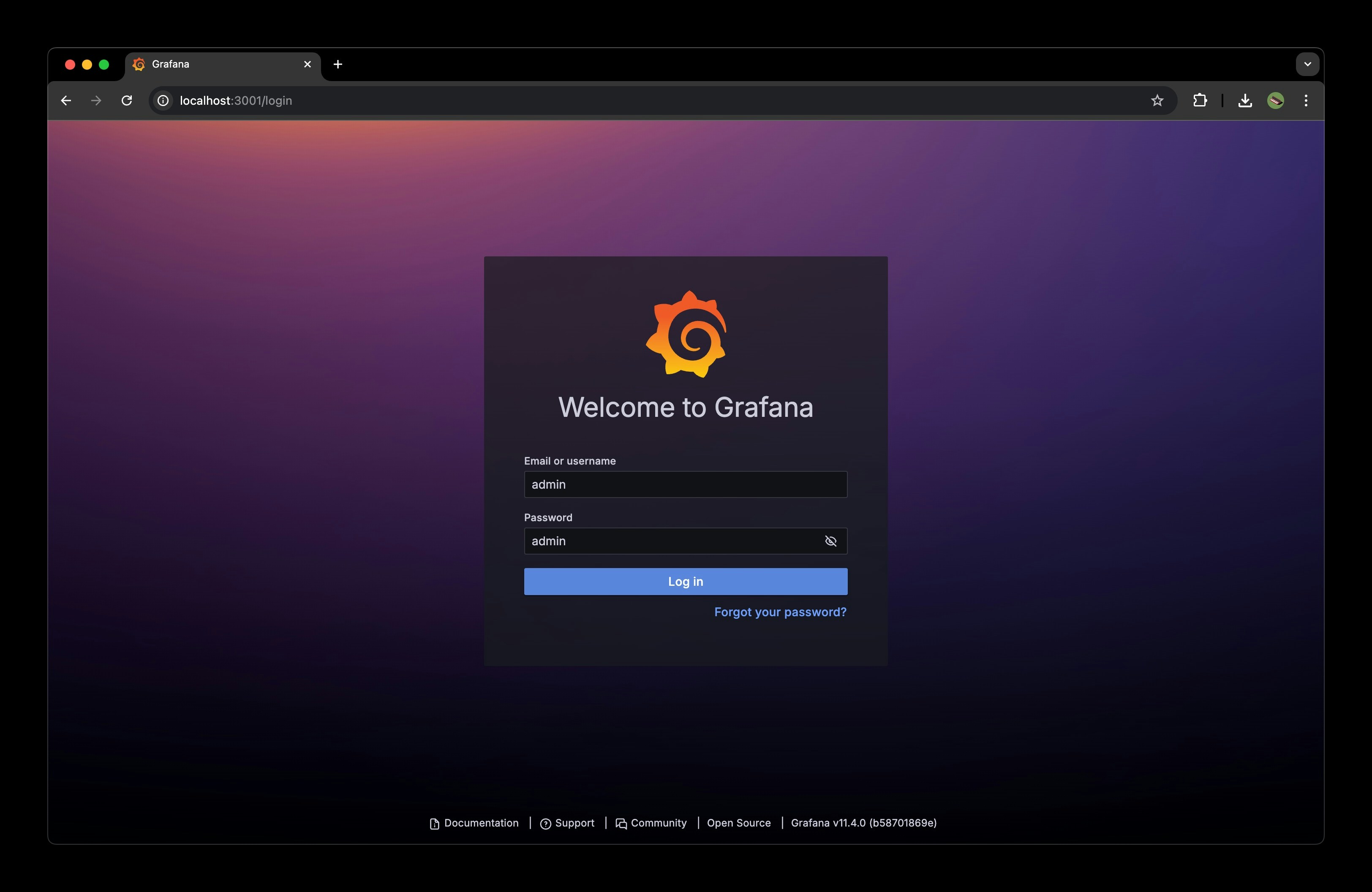 Grafana Login