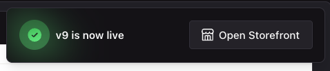 Notification after publishing experience to Shopware