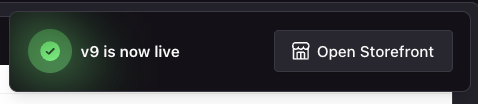 Notification after publishing experience to Shopware