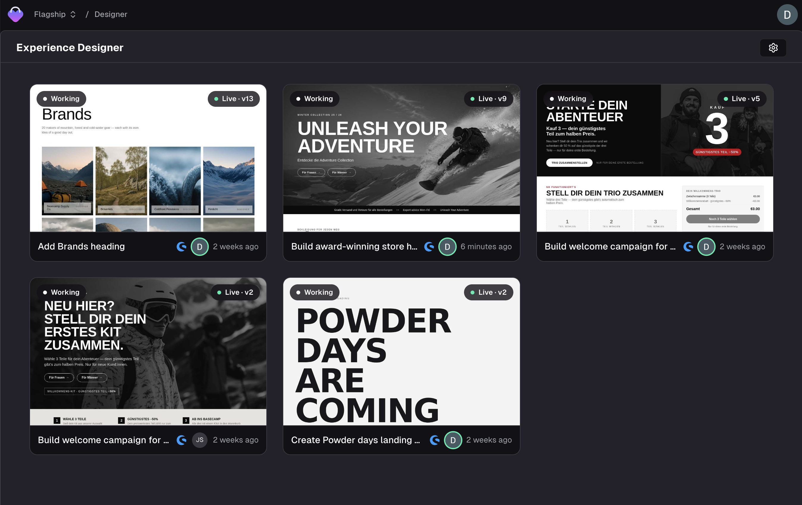 The Experience Designer overview
