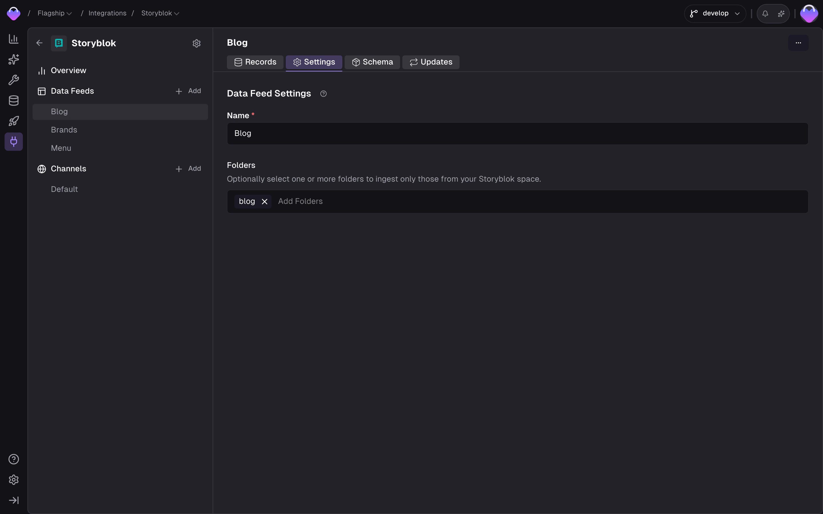 Data Feed Settings