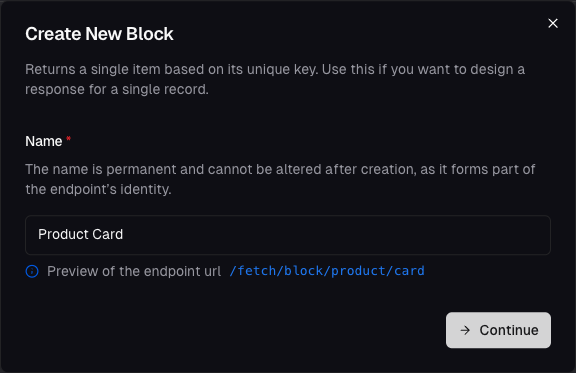 Create block