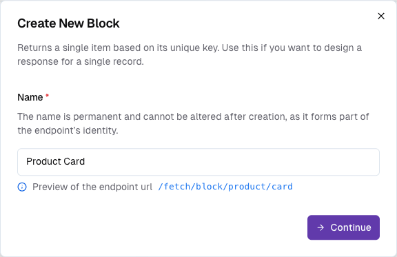 Create block