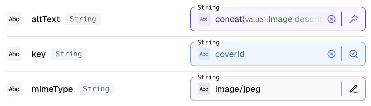 Types of value mappings - composed, mapped, static