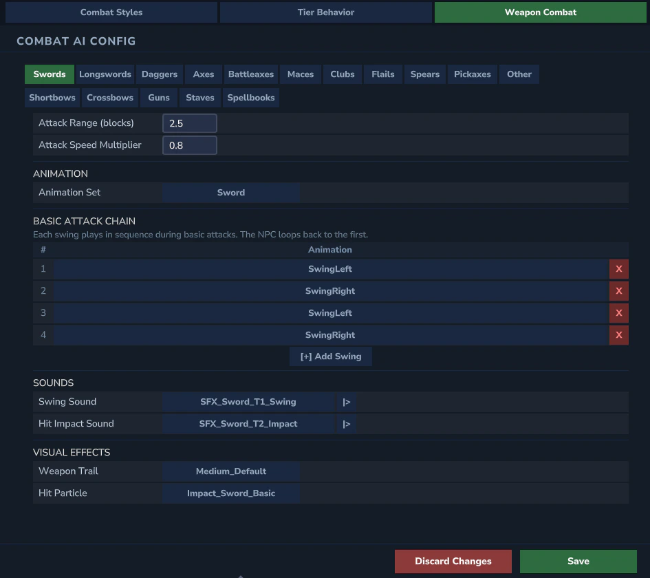 Combat AI - Weapon Combat