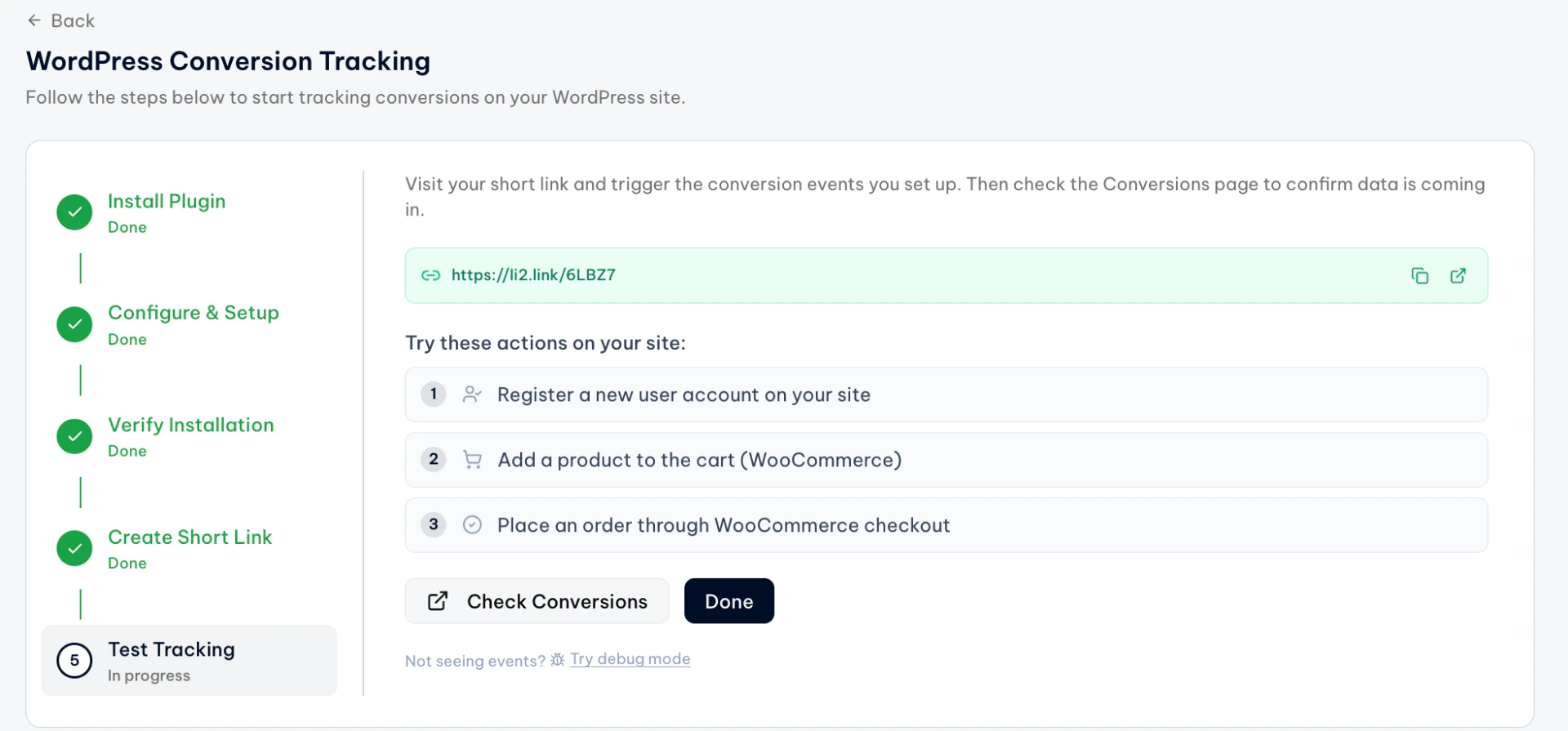 Check Conversion Khi Da Gan Plugin Thanh Cong