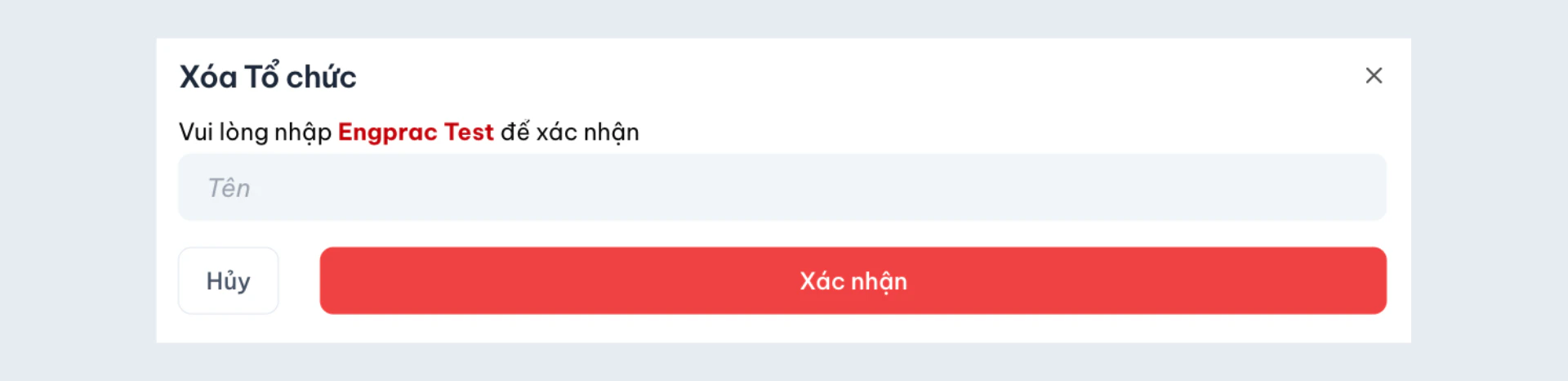 Xac Nhan Xoa To Chuc