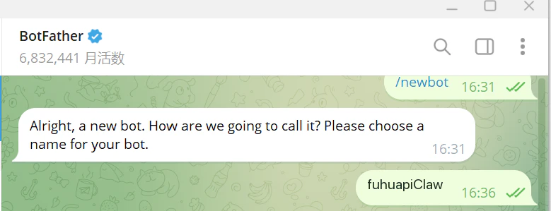 Enter bot name
