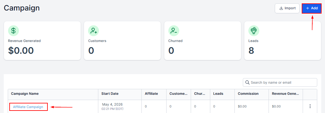 Create or Edit a Campaign in the Affiliate Manager (2)