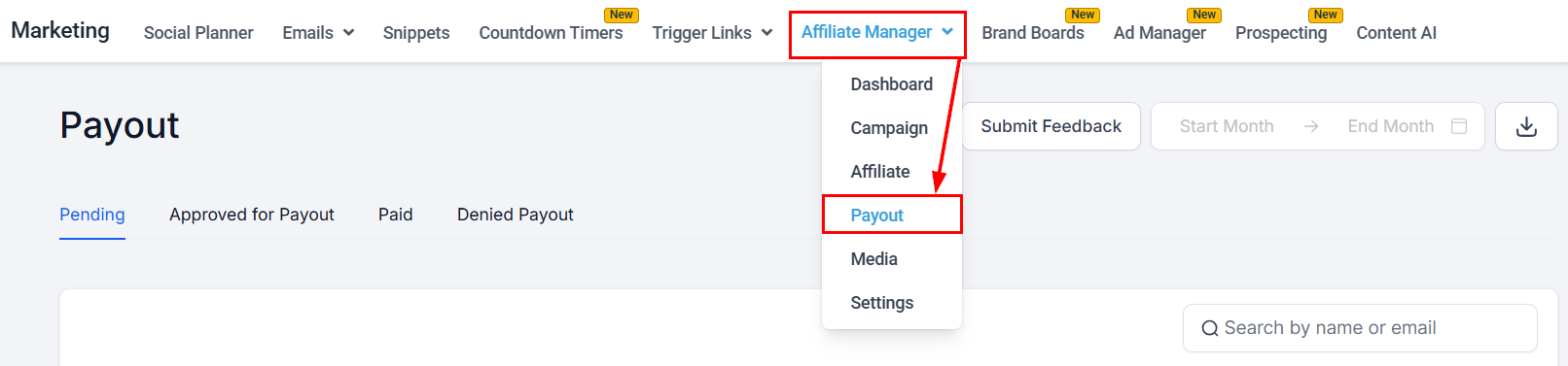 Manual Payments via Bank Transfers in the Affiliate Manager