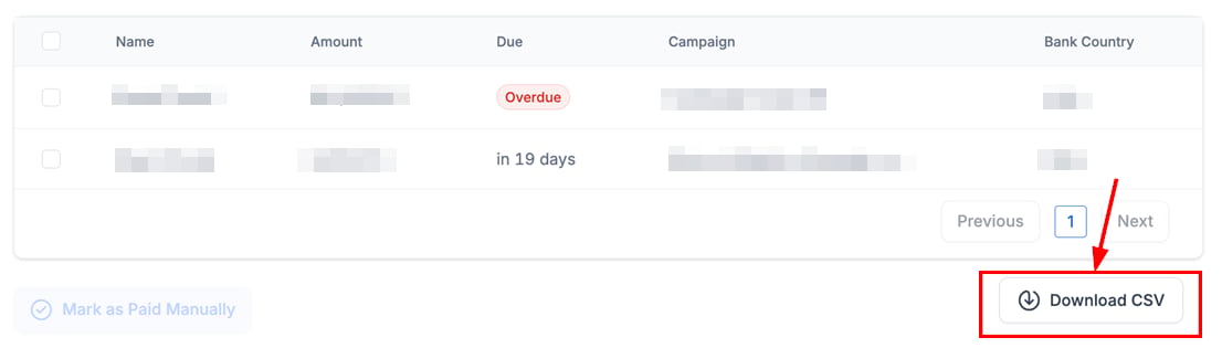 Manual Payments via Bank Transfers in the Affiliate Manager (6)