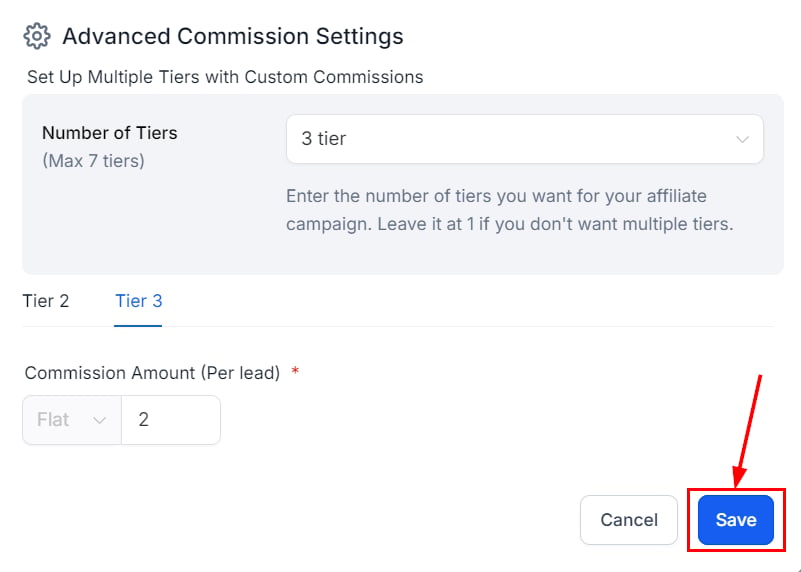 Review and Confirm Additional Settings in the Affiliate Manager