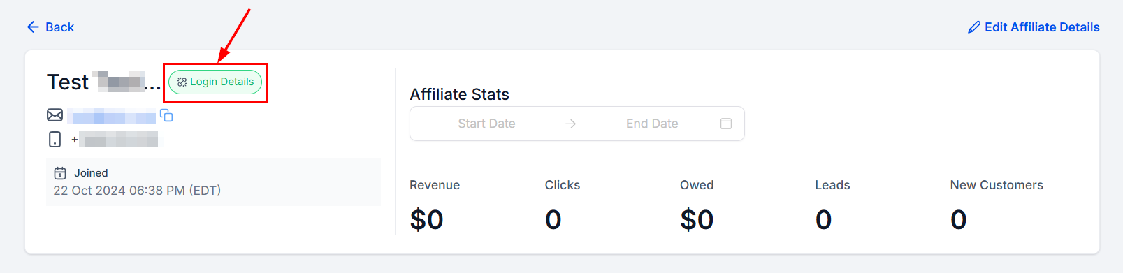 Generating Magic Links in the Affiliate Manager