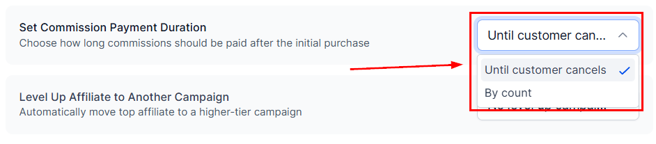 Advanced Commission Settings in the Affiliate Manager (5)