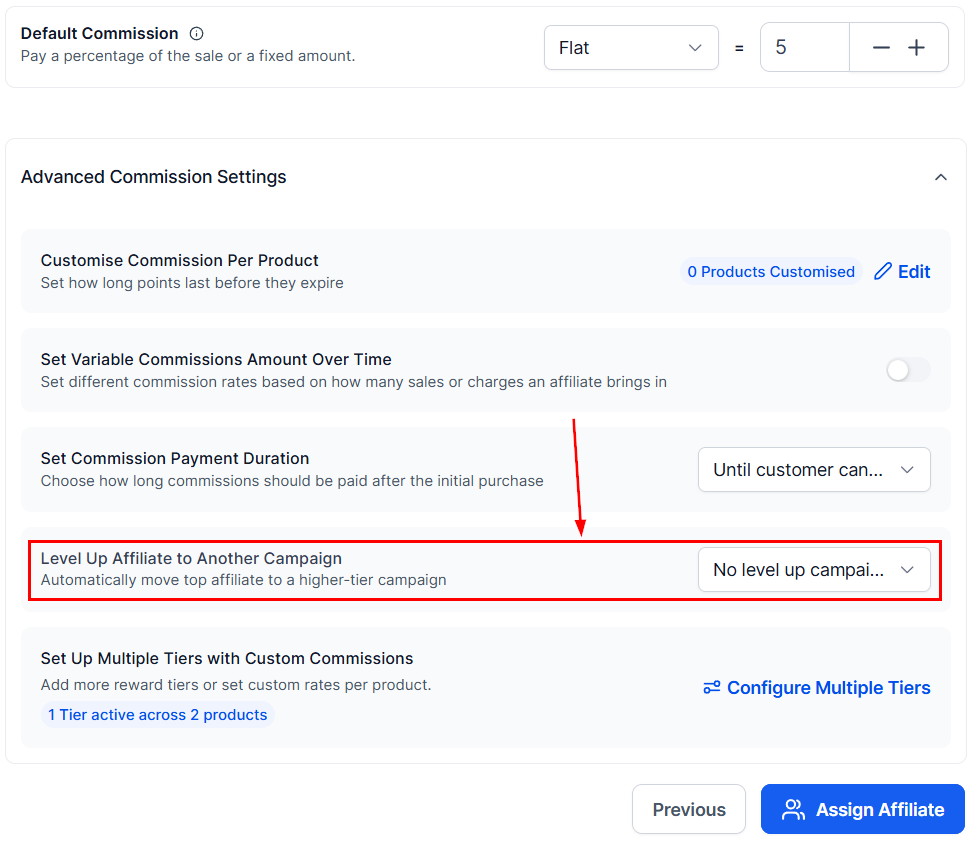 Advanced Commission Settings in the Affiliate Manager (6)