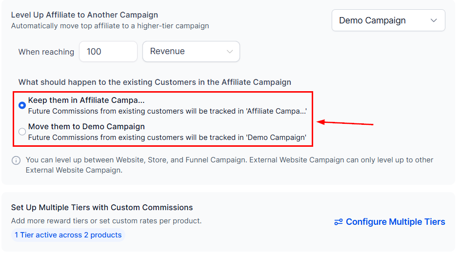 Advanced Commission Settings in the Affiliate Manager (8)