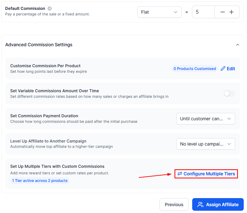 Advanced Commission Settings in the Affiliate Manager (9)