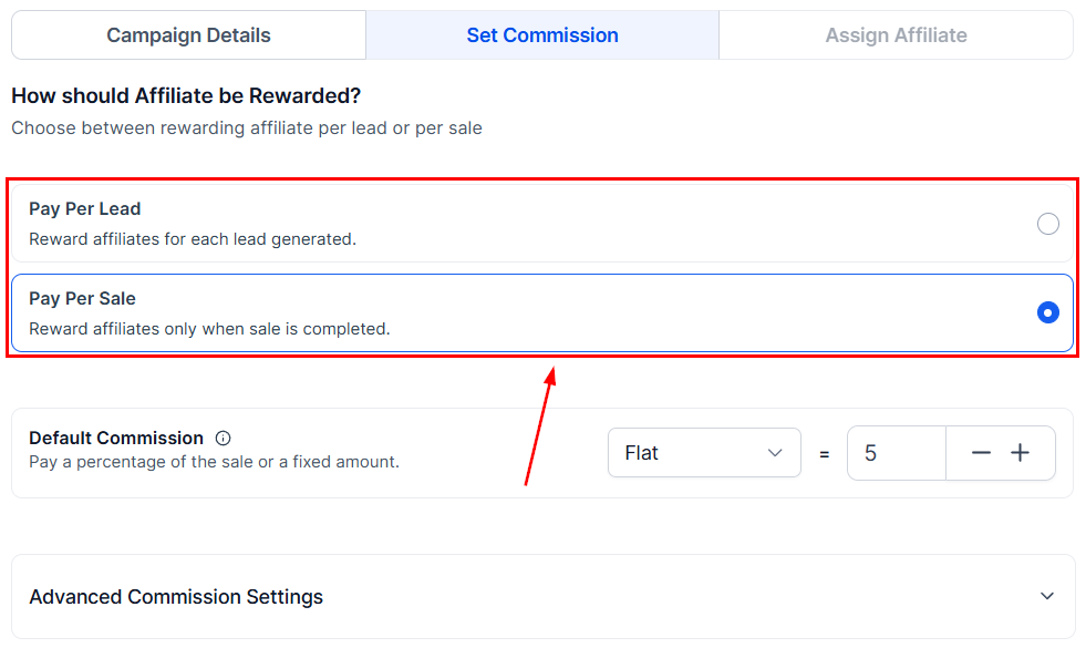 Additional Commission Options in the Affiliate Manager