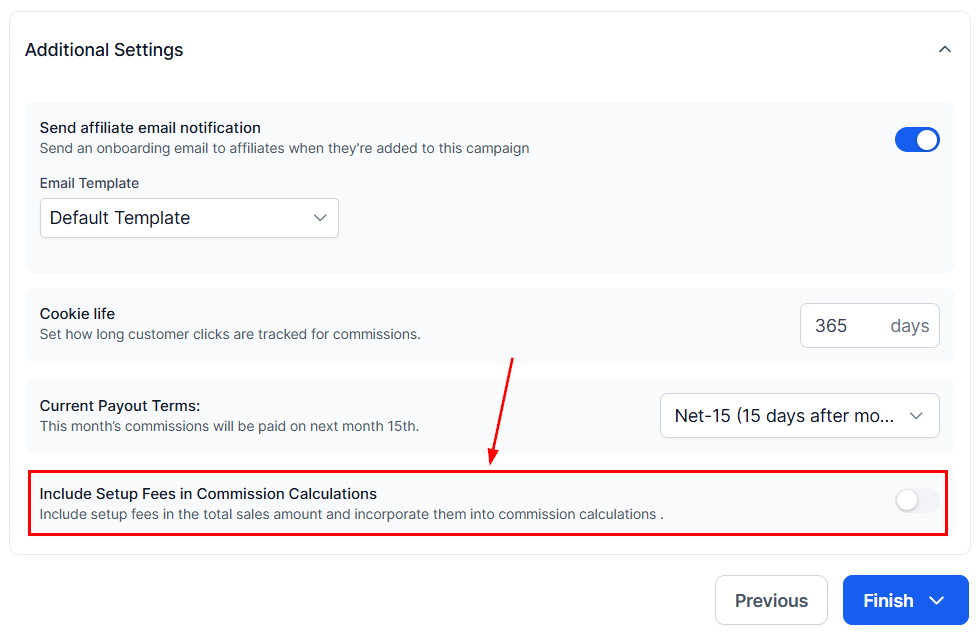 Set up Fee Additions in the Affiliate Manager