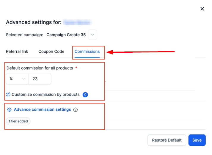 Configure Affiliate Level Commissions in the Affiliate Manager