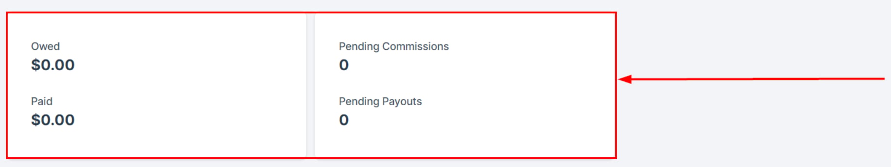 Pending Actions in the Affiliate Manager