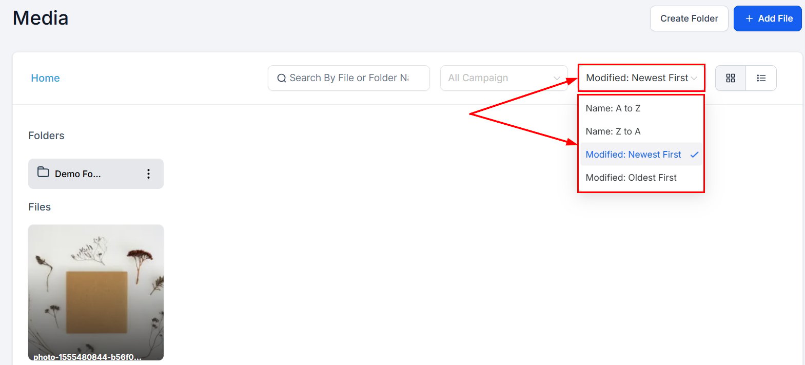 Sort in the Affiliate Manager