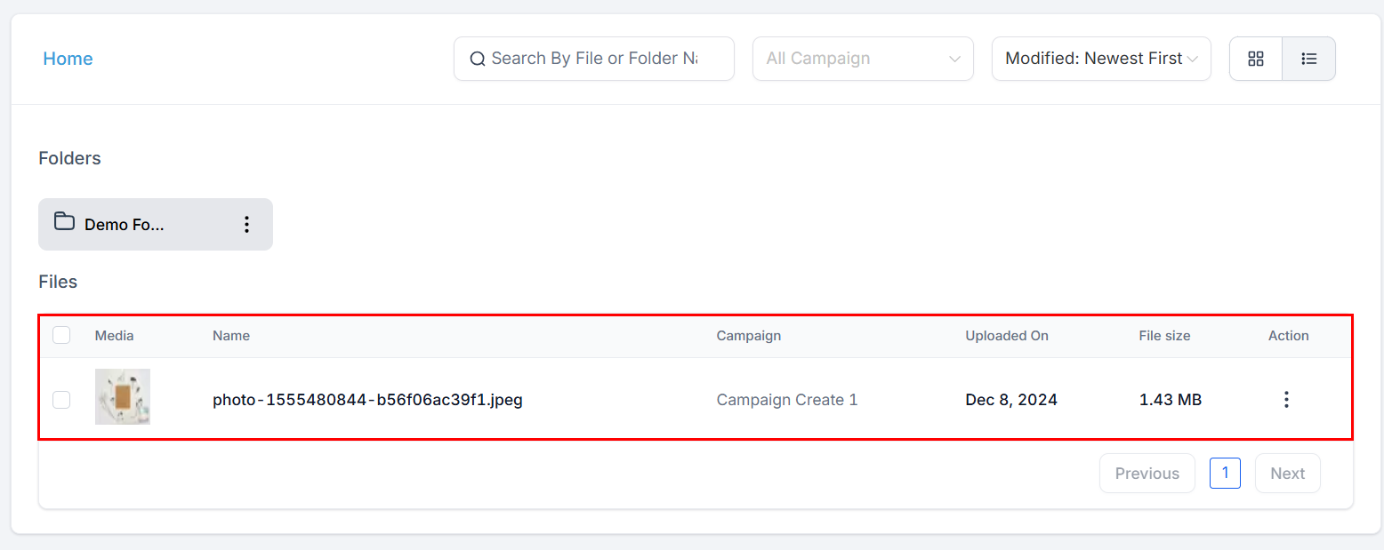 Media Display in the Affiliate Manager (2)