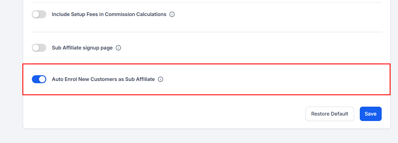 Auto Enrolling New Customers as Sub Affiliates in the Affiliate Manager