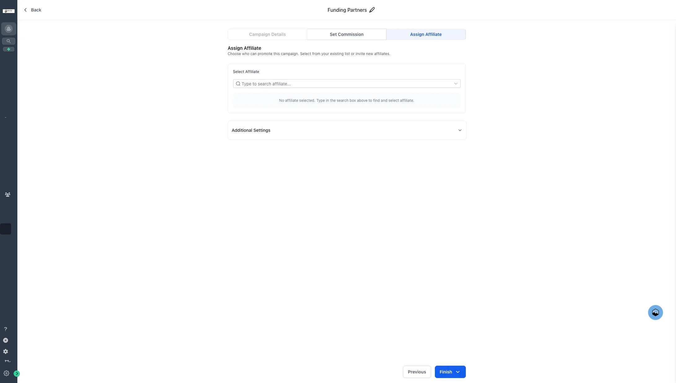 Confirm affiliate assignment