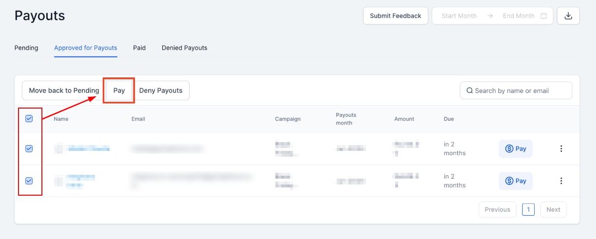 Initiating and Confirming Payouts in the Affiliate Manager (4)
