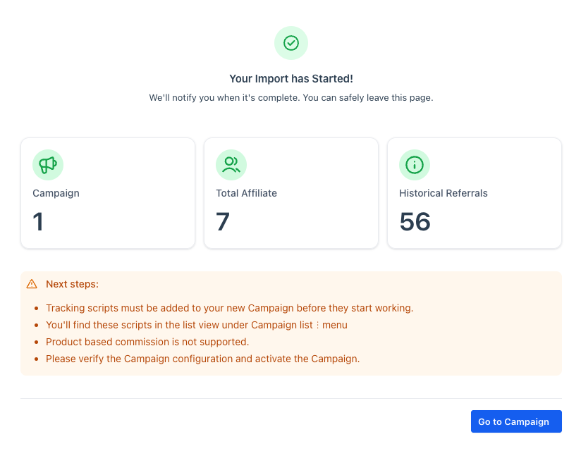 Importing Affiliate Manager Campaigns in the Affiliate Manager (5)