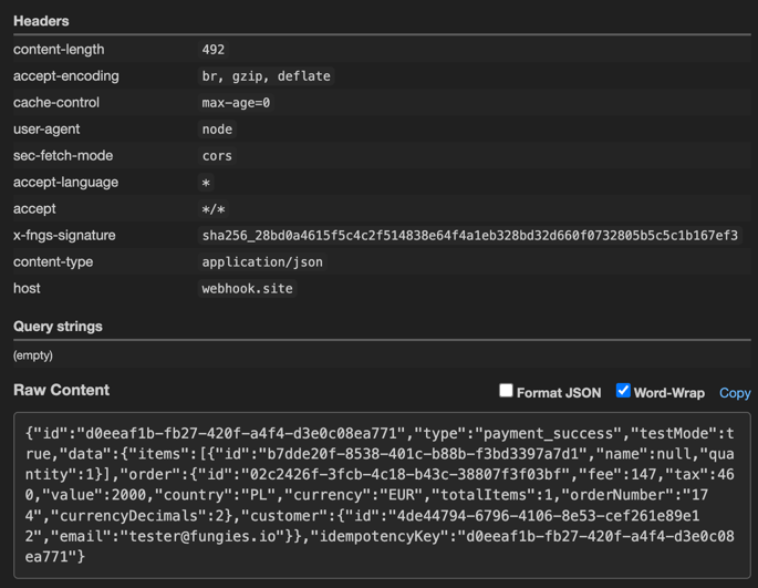 webhook.site request