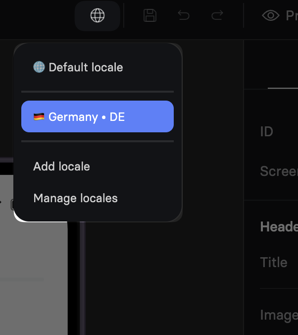 Language switcher in Visual Editor