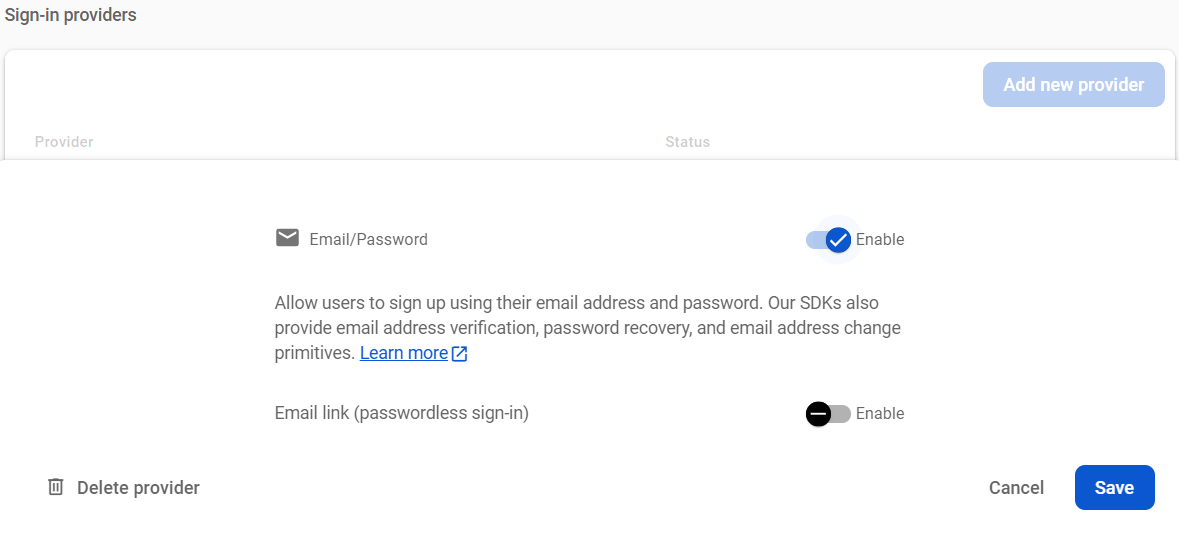 Email/Password