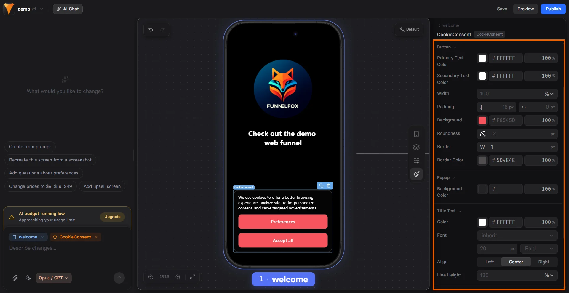Cookie styles