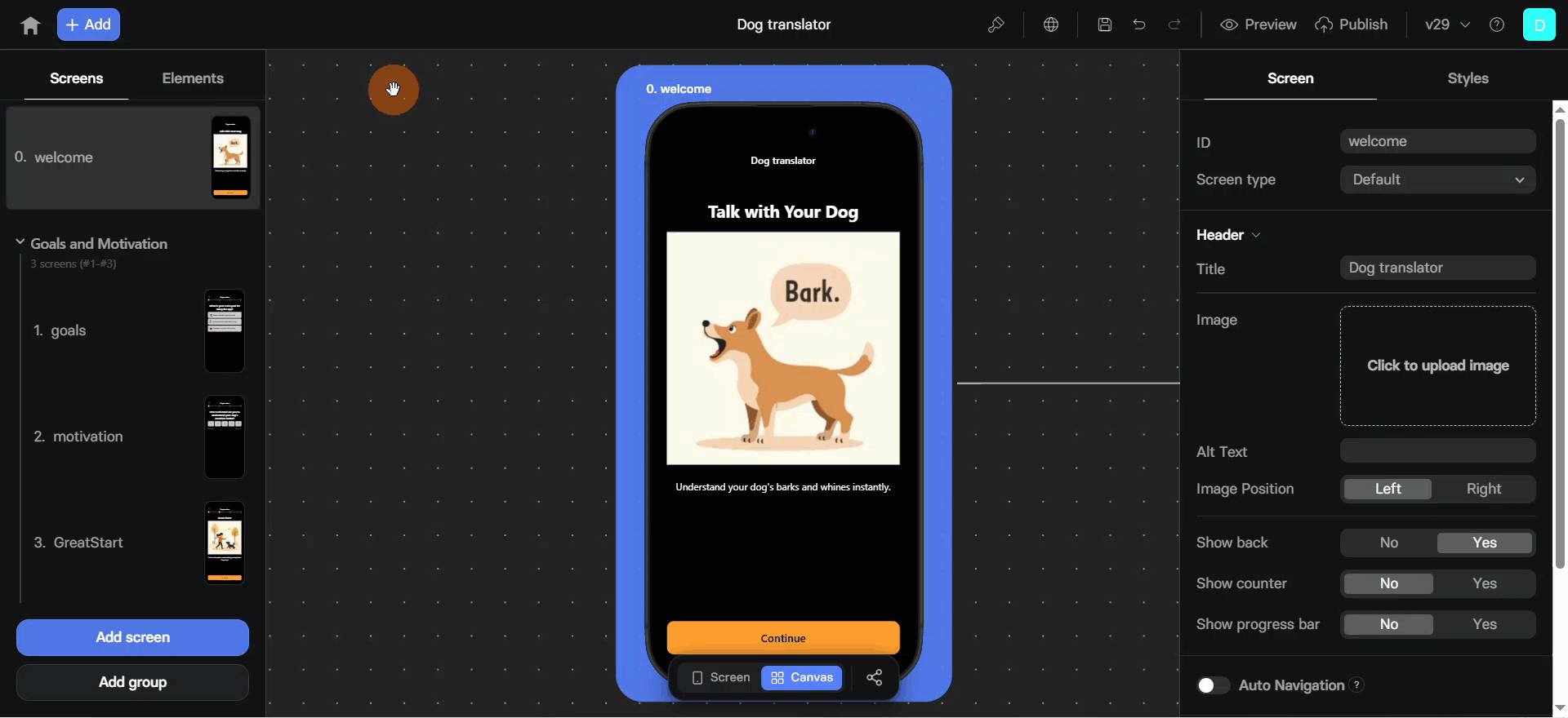 Themes visualization