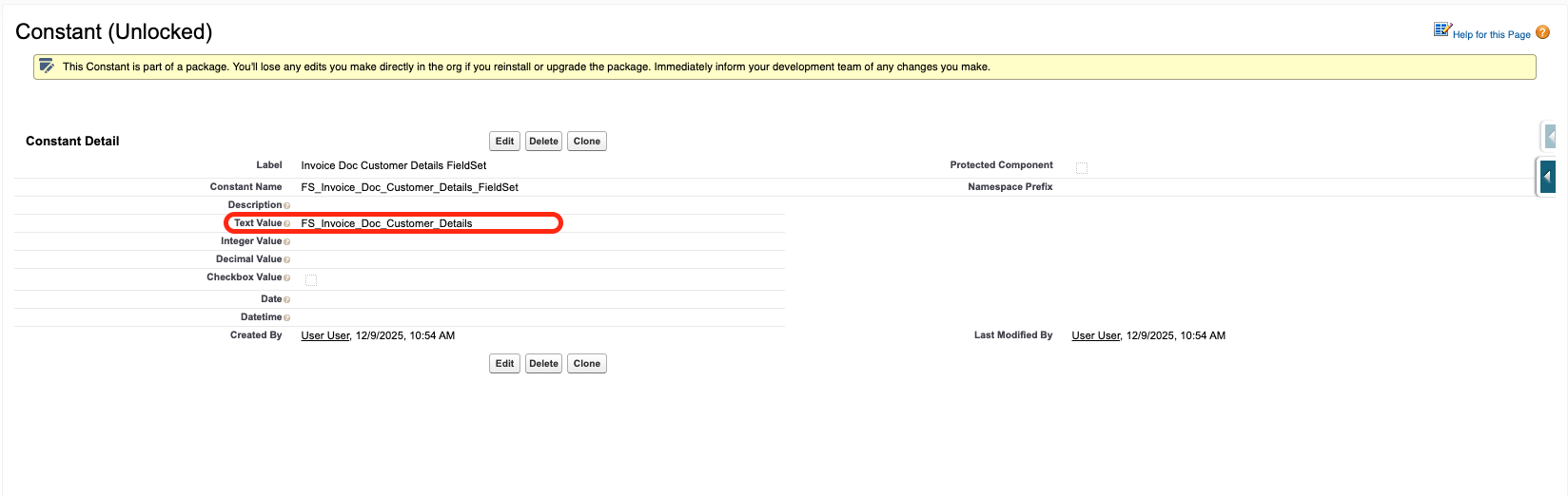 A Constant Custom Metadata record with a field set API name in the Text Value field